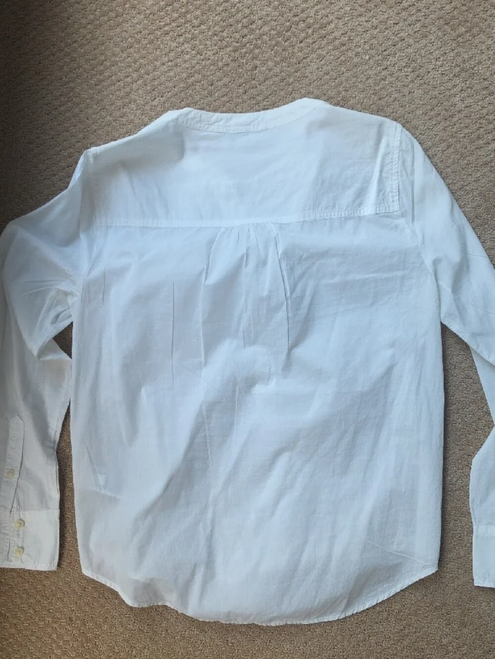 JCrew REIMAGINED Lightweight White Button-Front 2-pocket Shirt